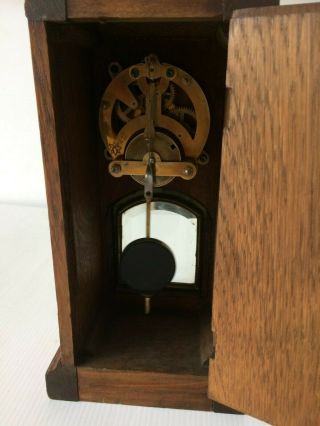 Vintage Junghans Oak Mantel Clock 7