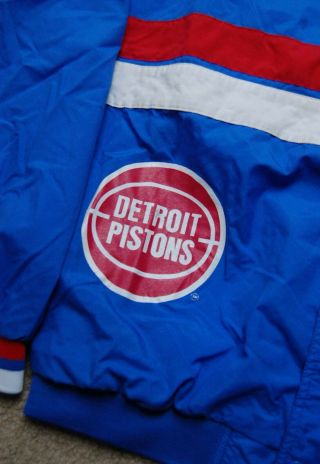 Vintage 1990’s Champion Detroit Pistons Shooting Windbreaker Warm Up Jacket Sz L 6