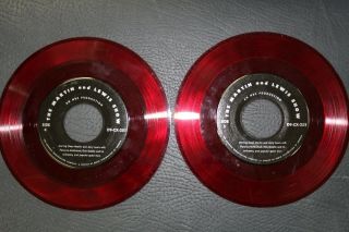 Extremely Rare The Dean Martin and Jerry Lewis 3 Single Box From NBC Red Plastic 5
