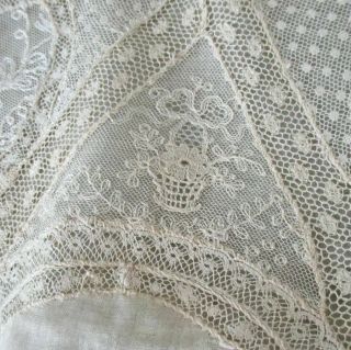 Vintage French NORMANDY LACE Pillow Cover HEART Shape 22 