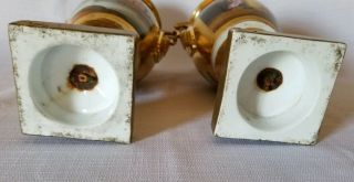 19th Century Porcelain French Old Paris Swan Handle Urns 7