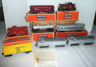 Vtg.  Lionel 2023 Union Pacific Aa Diesel Engine Train Set W/boxes Outfit 1467w