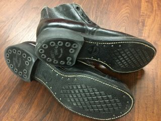 1950s vintage US black leather ankle service boots 8.  5D,  International Shoe Co 7