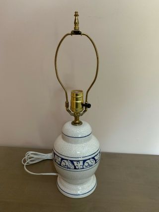Dedham Pottery The Potting Shed Vintage Rabbitstable Lamp