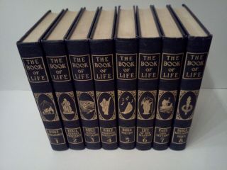 Vintage 1950 The Book Of Life 8 Volumes Set Bible Commentary Hard Back
