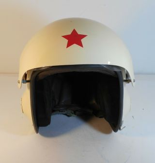 Vintage China Airforce Mig - 21 Fighter Pilot Helmet TK - 2A Red Star 6