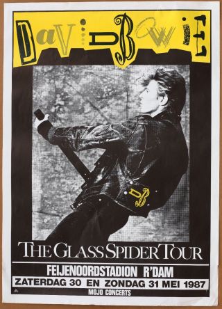 David Bowie The Glass Spider Tour Vintage Dutch Poster May 30 1987