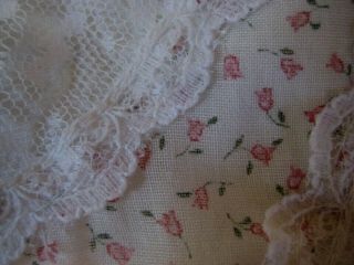 GUNNE SAX vintage 70s DRESS sz Juniors S pink tulips floral Prairie lace midi 2