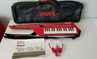 Vintage 1987 Yamaha Shs - 10r Red Keytar Fm Digital Keyboard -,