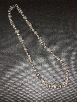A5 Vtg Sterling Silver 925 Export Filigree Intricate Etruscan Revival Necklace