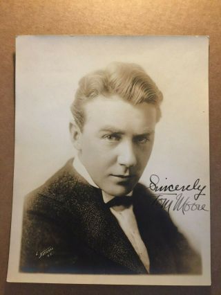 Tom Moore Rare Very Early Vintage Autographed 7/9 Actor Director 1918