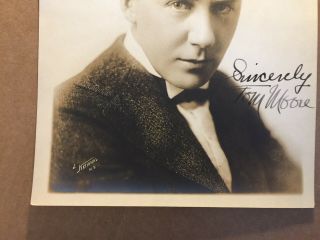 Tom Moore Rare Very Early Vintage Autographed 7/9 Actor Director 1918 3