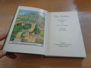 1958 Vintage - The Hobbit - J R R Tolkien - Very Good - Lord Of Rings Related 3