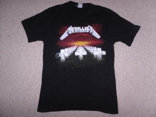 Metallica T - Shirt 1986 Vtg Master Of Puppets Motorhead Guns N Roses Slayer Acdc