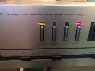 VINTAGE Kenwood Model KA - 500 Integrated Amplifier 5