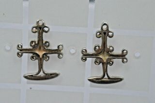 Vintage Sterling Silver Scottish Ola Gorie St.  Nicholas Cross Earrings