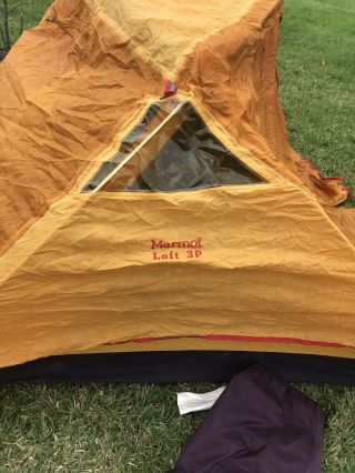 Vintage Marmot Loft 3P Tent 2 person Mountaineering Camping Tent.  Rare 6