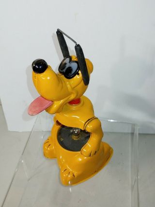 Vintage Rare Tin Pluto Toy Lantern Battery Operated Disney Marx Linemar Mickey
