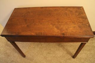 Antique Mahogany George Iii Fold Over Games /card Table