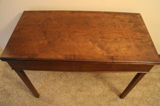 Antique mahogany George III Fold Over games /card Table 2