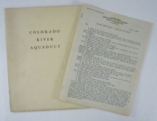 Vintage Colorado River Aqueduct Los Angeles Water Mulholland Boulder Dam 1934 - 35