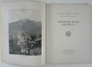Vintage Colorado River Aqueduct Los Angeles Water Mulholland Boulder Dam 1934 - 35 2