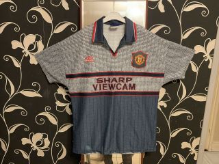Manchester United 1995/1996 Away Football Shirt Jersey Vintage Umbro