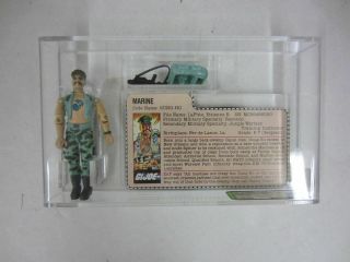 Vintage 1983 Hasbro Gi Joe Gung - Ho Marine Figure Peach File Card Graded Afa 85