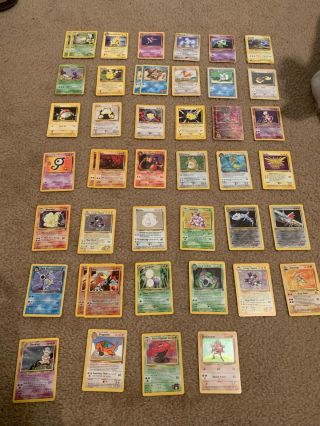 Vintage Pokemon 44 Cards.  (24 Rare Holographics) Bundle