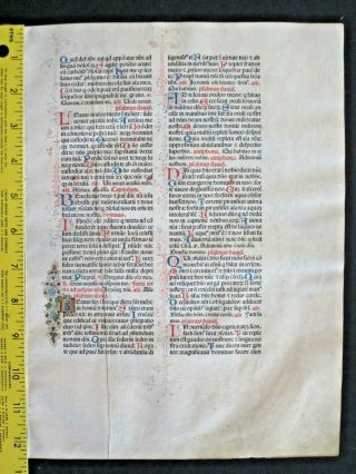 Extremely rare incunabula Breviary lf.  vellum,  Jenson,  1478,  handc.  deco initials 1 2