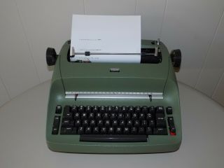 Vintage Ibm Selectric I Model 71 Sage Green Correcting Typewriter With Cover