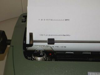 Vintage IBM Selectric I Model 71 Sage Green correcting typewriter with cover 3