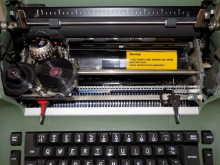 Vintage IBM Selectric I Model 71 Sage Green correcting typewriter with cover 7