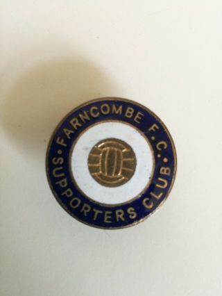 Vintage Enamel Farncombe Football Supporters Badge