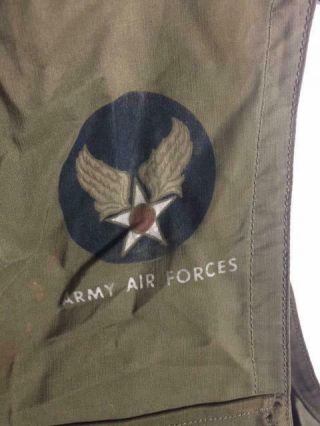 Vintage Ww2 Us Army Air Forces Type C - 1 Sustenance Vest Flight Jacket