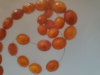 40 ANTIQUE NATURAL BALTIC AMBER LOOSE BEADS 12