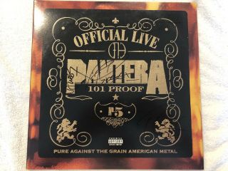 Pantera Official Live 101 Proof Album Signed Dimebag Darrell Whole Band Rare