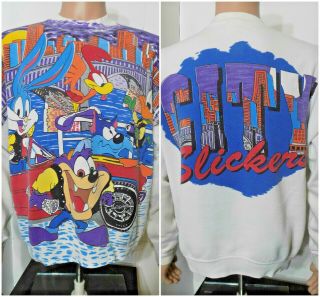 Tiny Toons City Slickers All Over Print Crewneck Sweatshirt (xl) Vtg 1993 50/50