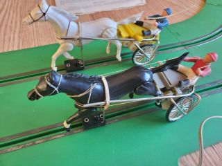Vintage Paramount 8000 Horse And Sulky Toy Racing Set Horse Racing Slot Car 5
