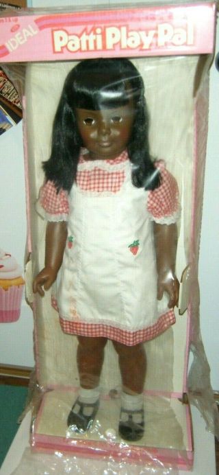 Vintage Ideal Patti Playpal African American Doll W Box Complete