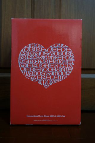 Bearbrick International Love Heart 400,  100 RARE (kaws) 6