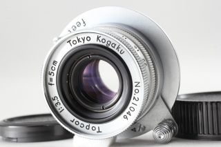 [rare Exc,  5]tokyo Kogaku Japan Topcor 5cm 50mm F3.  5 Leica L39 Mount Mf Lens 100