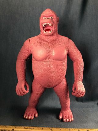 Vintage 80’s Imperial Godzilla King Kong Style Pink Gorilla 13” Vinyl Figure
