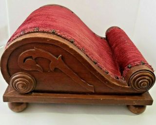Vintage Scroll Gout Foot Stool Victorian Footstool,  Ottoman