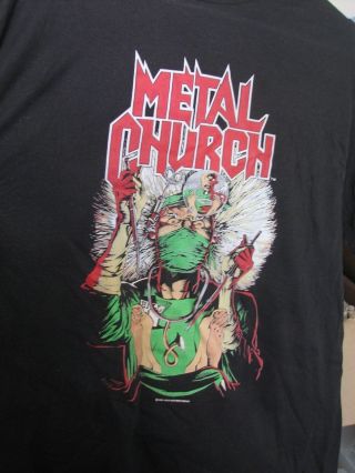 Metal Church 1989 Blessing In Disguise Vintage Licensed Concert Tour Shirt Xl