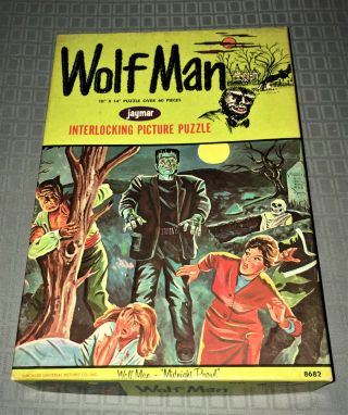 Vintage Jaymar Wolfman Puzzle 1963 Universal Monsters Complete Frankenstein
