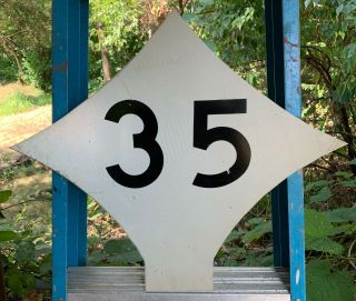 Vintage Rare Southern Railroad Railway 35 Mph Speed Limit Sign Very Rare Sign