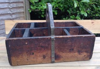Old Vintage Antique Pine Large Solid Shoe Shiners Trug Tool Kitchen Tray