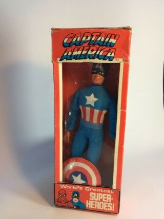 Vintage Mego 1974 Wgsh - Captain America Dc Comics Figure - 8 " -