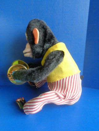 VINTAGE MUSICAL JOLLY CHIMP MONKEY TOY WITH CYMBALS & BOX 7